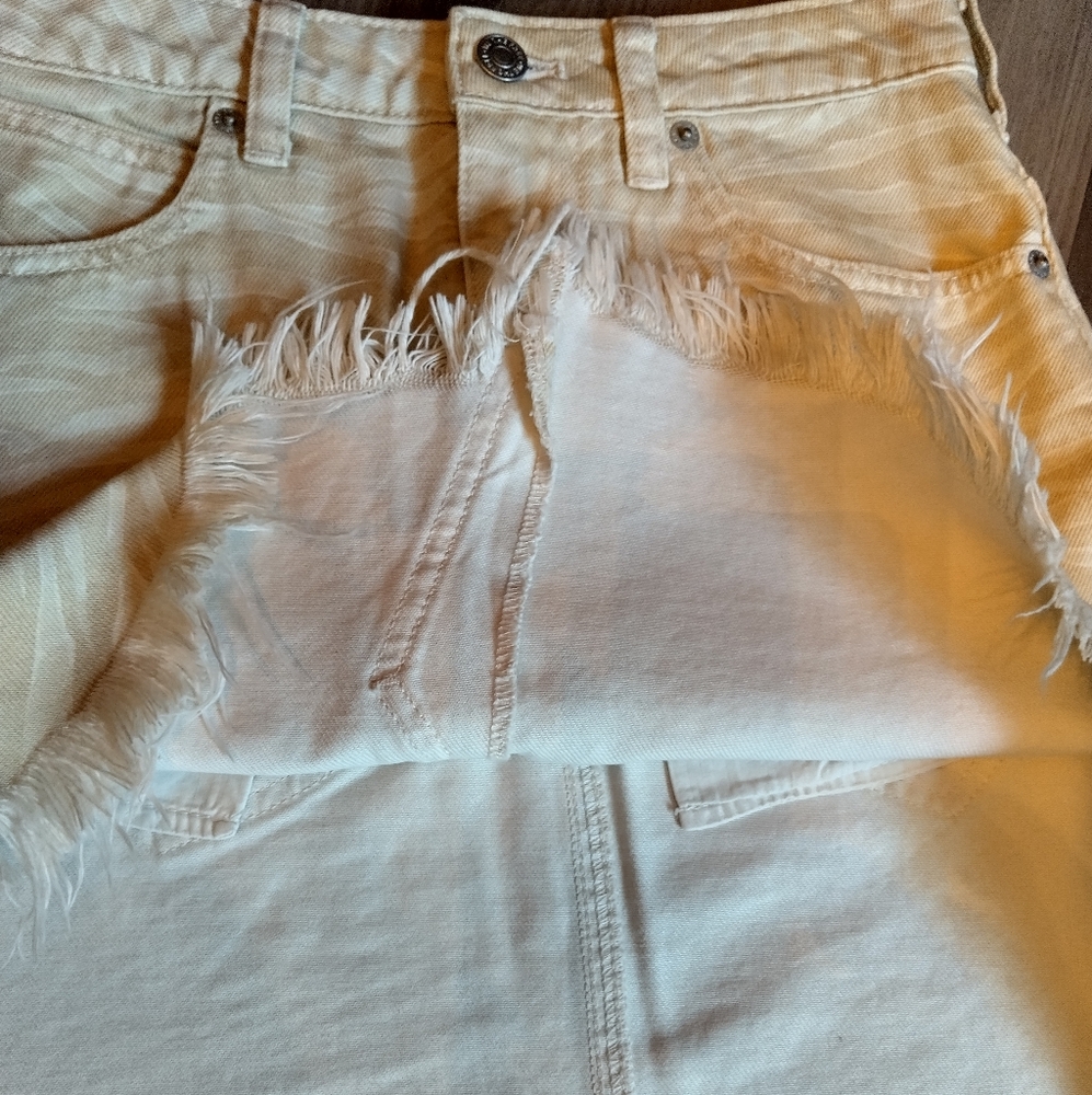 We The Free Zebra Zinc Mini Denim Skirt - Picture 4 of 7